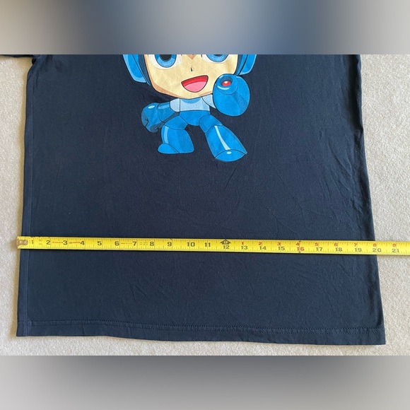 Capcom Mega Man T-Shirt Men’s Medium Navy Blue Cotton Graphic Gamer Tee - Picture 6 of 8